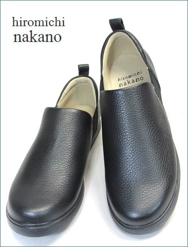 ナカノヒロミチ nakano hiromichi by REGAL nk752bl ブラック　【すっきりシンプルがオシャレ。hiromichi　 スニーカー感覚のカウレザースリッポン】